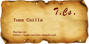 Tuss Csilla névjegykártya